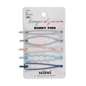 Scünci xo Morgan Simianer Hair Bobby Pins, Assorted Pastel, 5-Pieces
